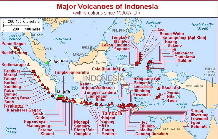 Volcanoes in Indonesia