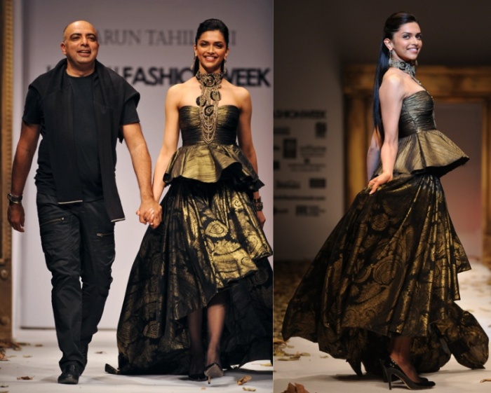 Deepika Padukone for Tarun Tahiliani at Delhi Fashion Week