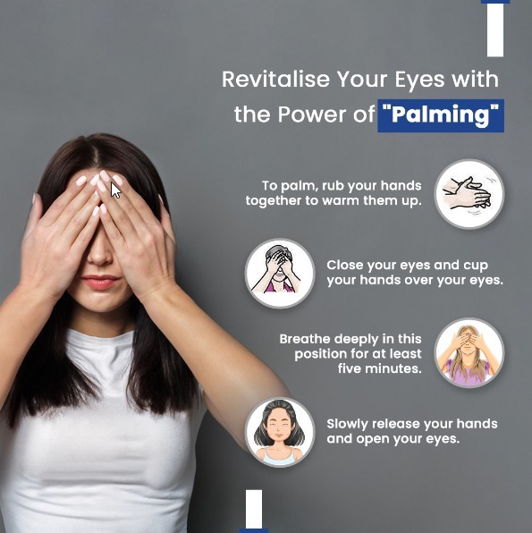 Palming for deep eye relaxation