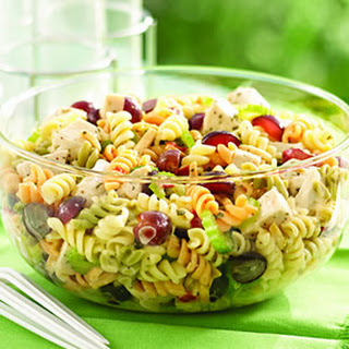 curried pasta chicken and grapes