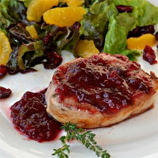 tangy pork chops cranberry sauce