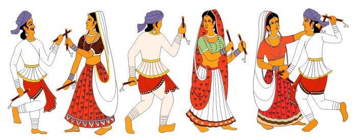 Dandiya during Navratri