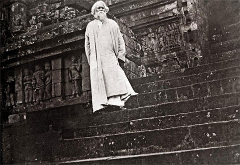 Rabindranath Tagore at Borobudur Temple, Central Java