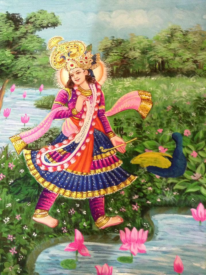 Krishna - painting by Vijay Laxmi Birla