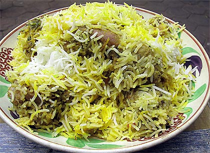 Green Chicken Biryani Recipe