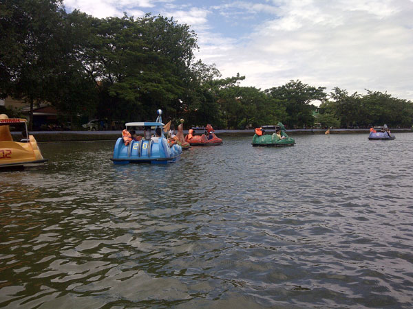 Water entertainment facility (duck boat) at Setu Babakan