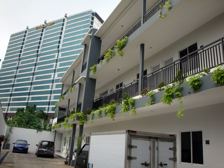 Typical 'kost' or dorm around Jakarta's central business districts 