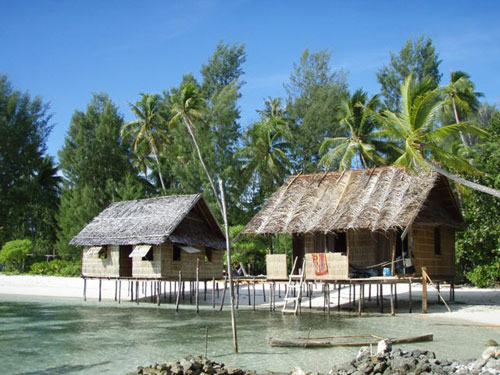 Typical homestay at Raja Ampat