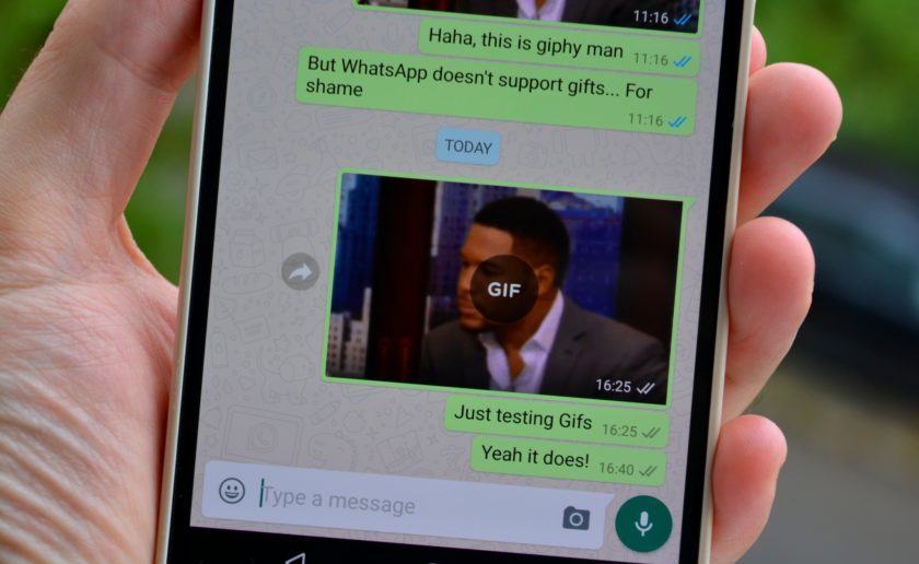 Now you can send GIF via WhatsApp. Picture from gadgetsay.com