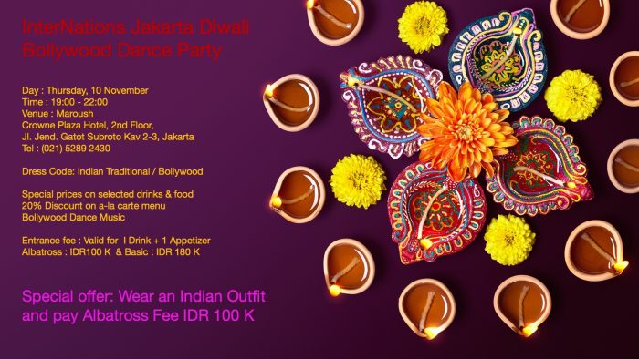 InterNations Jakarta & Indoindians Diwali – Bollywood Party on 10th Nov