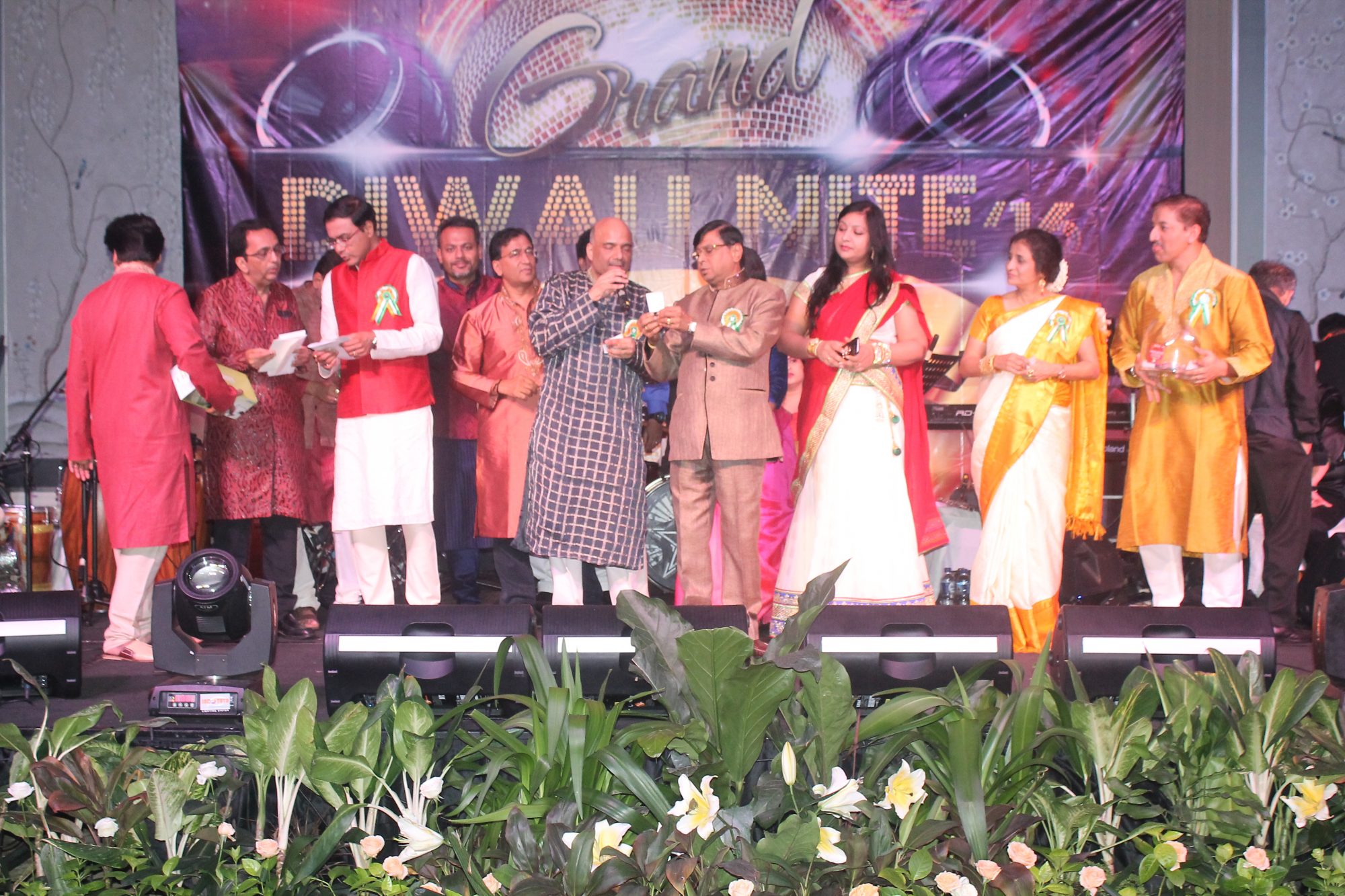 India Club Diwali Event 2016. From left to right: Anand k Bapat, Amith Baxi, Jaideep Bhattacharjee, Sidharth Tekriwal, Hari Krishnan, Rakesh Jain, C.S Sheshadari, Kanika Rajpurohit, Poonam Sagar & Shailendra Halbe