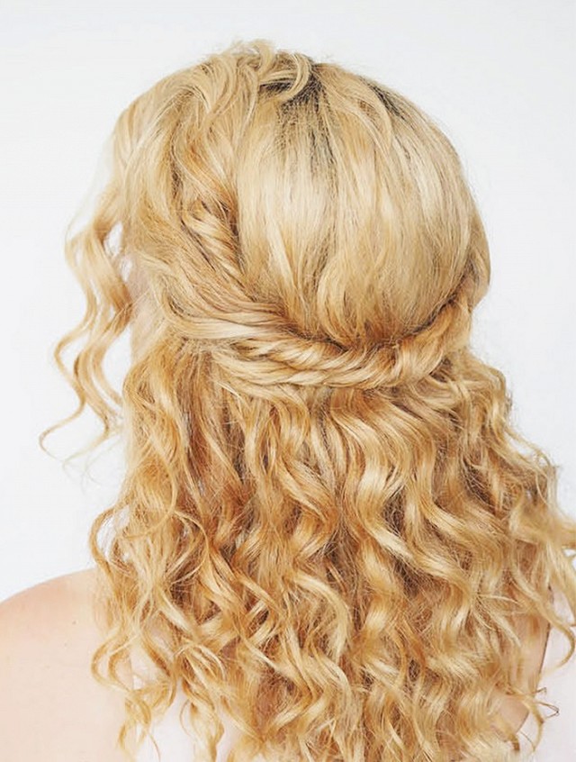 blond curly hairstyle