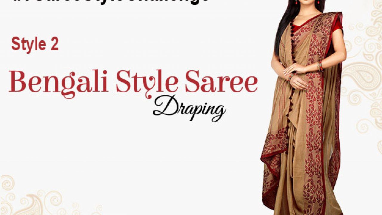 bengali bridal saree draping
