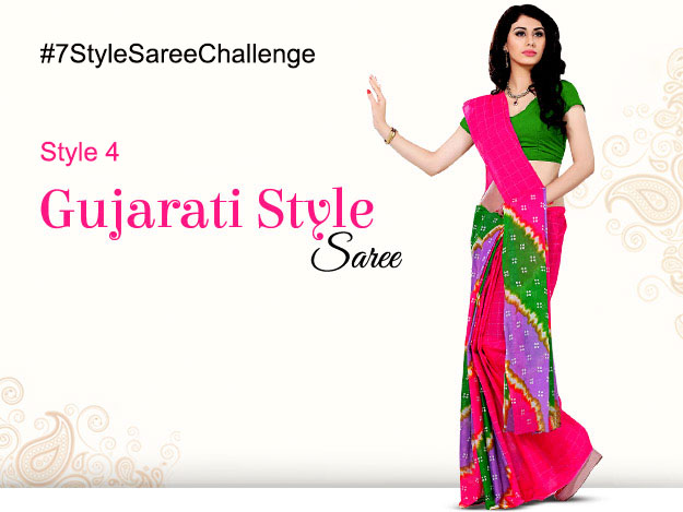 saree style challenge gujarati