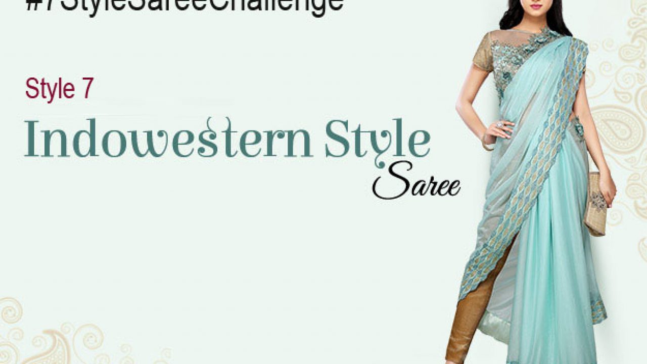 indo western saree style