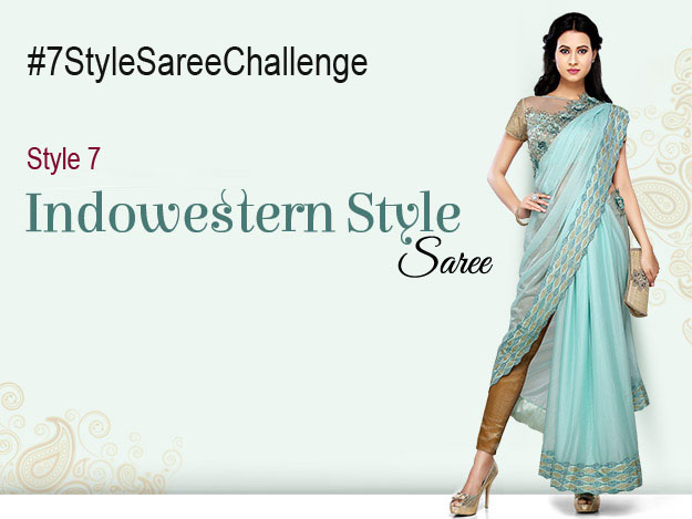 Style 7 Indowestern saree draping