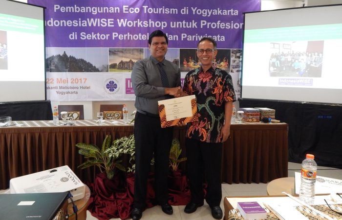 Bp Rohandi Dean of Universitas Sanata Dharma presents Best Mentor Award to Amol Titus Bp Rohandi Dean of Universitas Sanata Dharma presents Best Mentor Award to Amol Titus