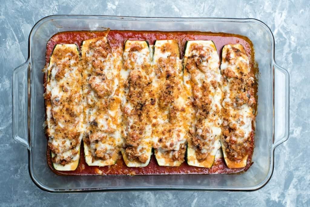 #StuffedVeggies: Italian Stuffed Zucchini Boats Recipe