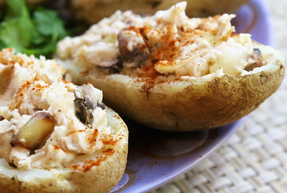 #StuffedVeggies: Mushroom Stuffed Potatoes Recipe