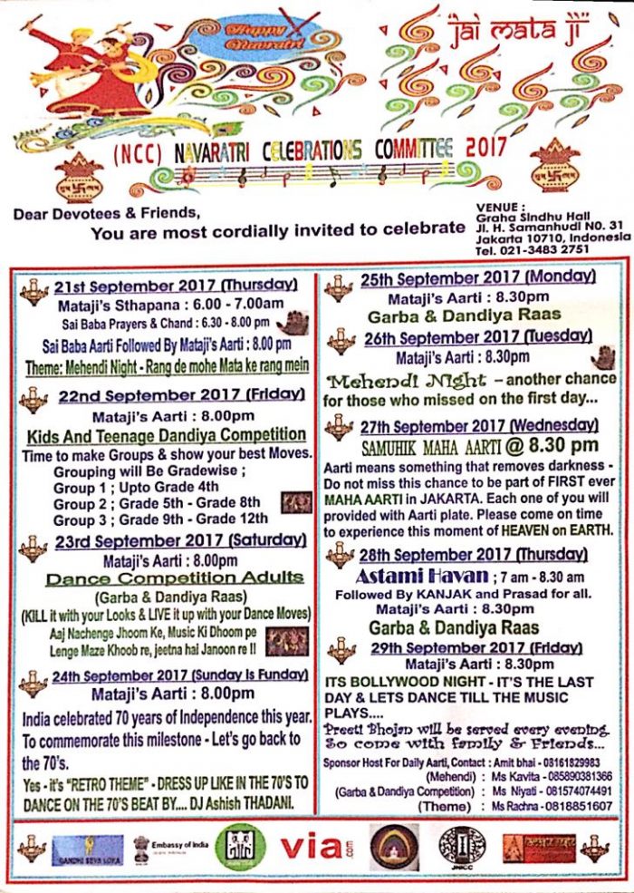 Navratri 2017 Navratri Jakarta Celebration 2017