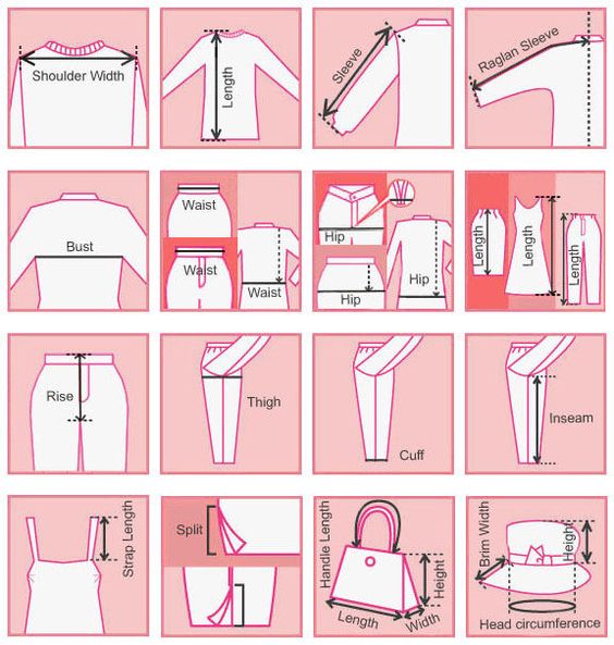 How to check your clothing measurements before coming to shop