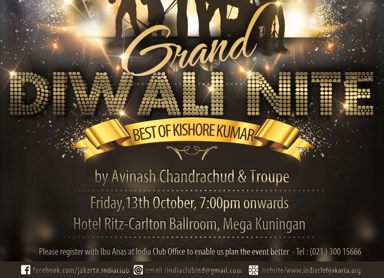 India Club Grand Diwali Night, Friday 13th October