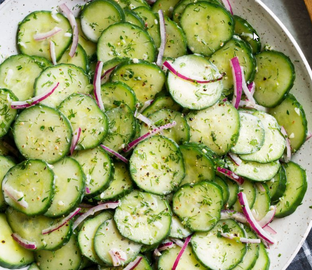 Cucumbers & Onion Fresh Pickles Salad