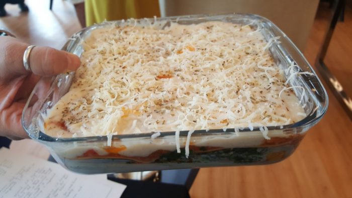 lasagna at cookery demo