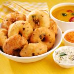 Medu Vada Sambhar Coconut Chutney Tomato Chutney