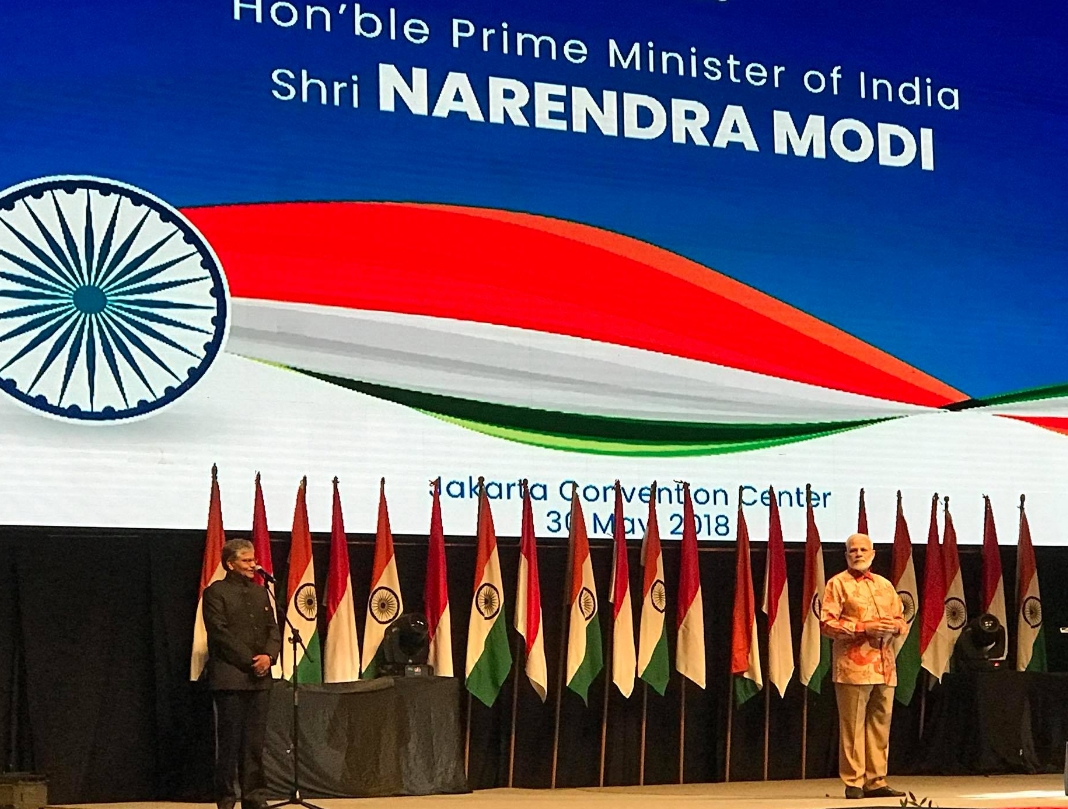 PM Modi at Community Gathering in Jakarta