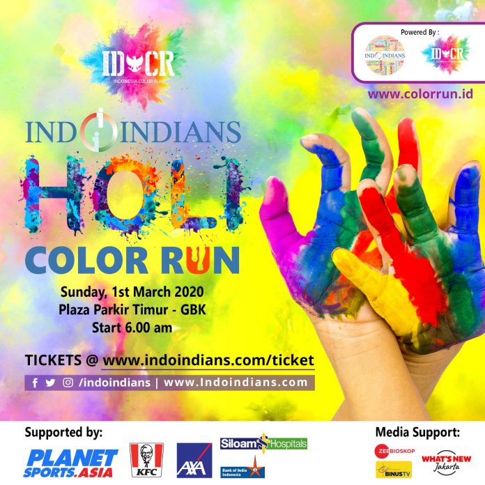 Indoindians Holi Color Run 2020 Ticket Poster Update