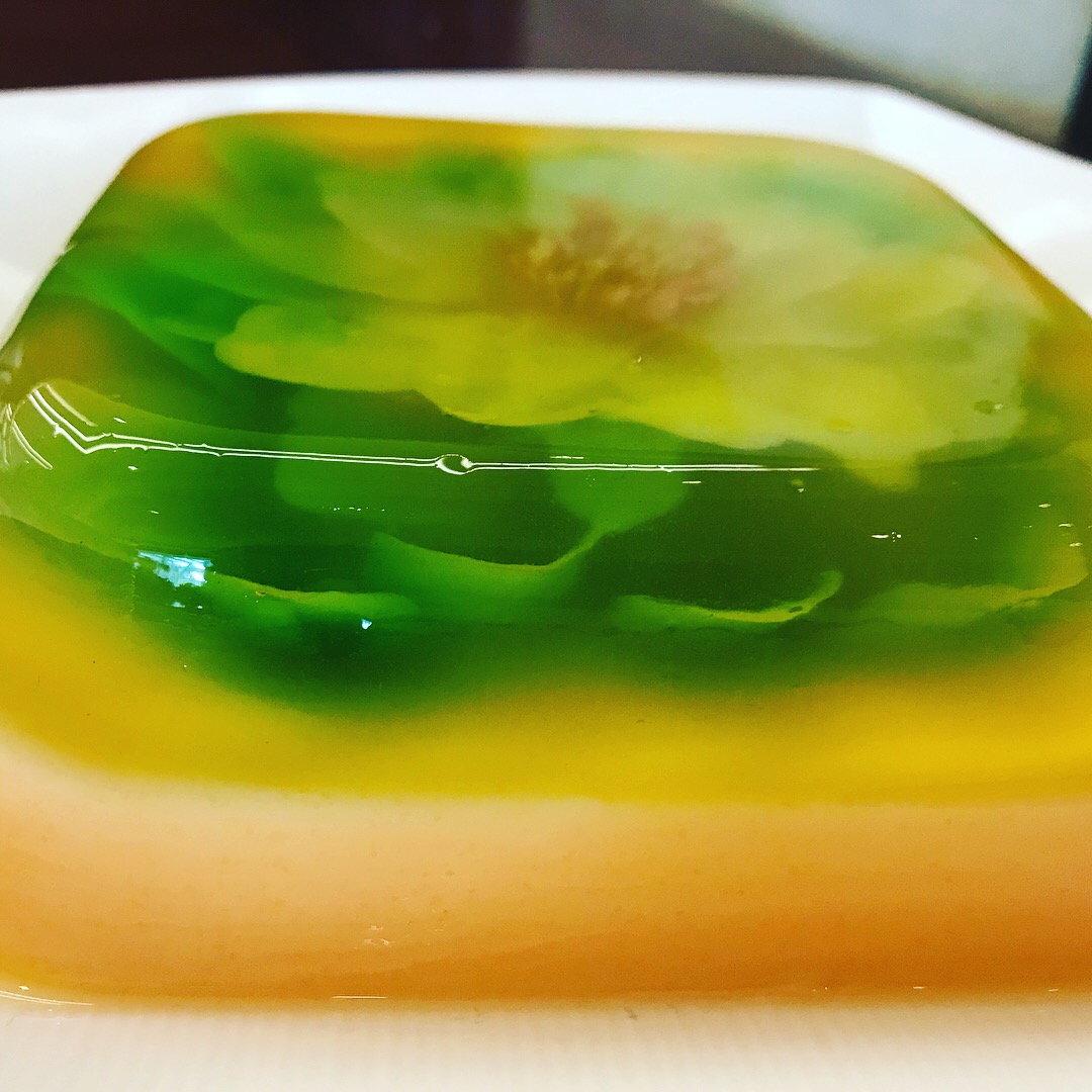 side view of jelly art by komal pamnani