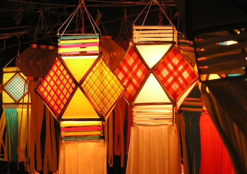 Kandeel or paper lanterns for diwali