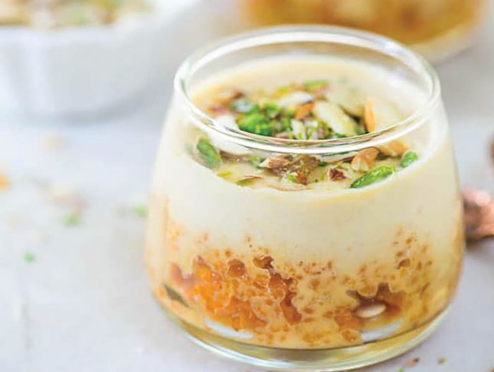 UpCycle Festive Mithai Motichoor Rabdi Parfait Recipe UpCycle Festive Mithai Motichoor Rabdi Parfait Recipe