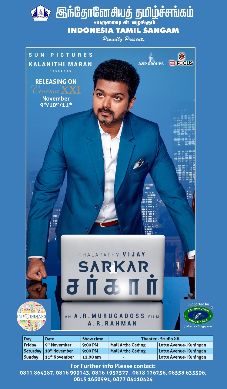 Its Presents Deeepavali Release Movie Thalapathy Vijay S Sarkar Indoindians Com
