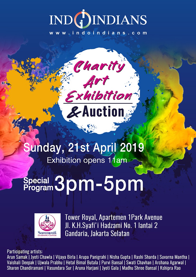 Indoindians Charity Art Event on Sunday, 21st April