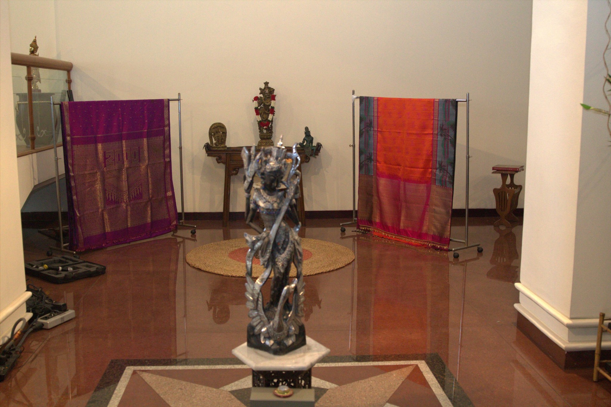 Sarees displayed