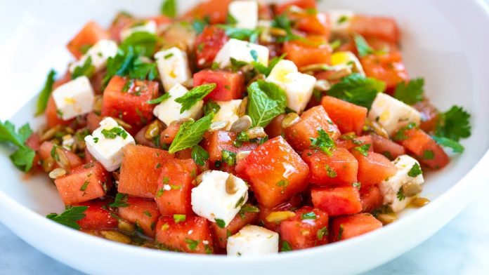 Quick and Easy Watermelon Salad