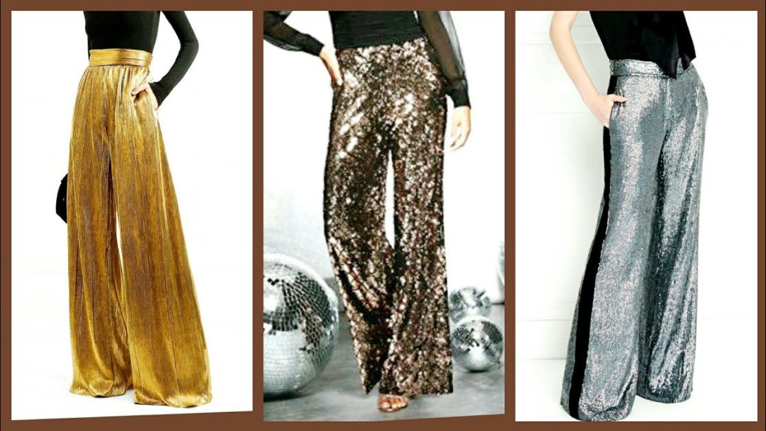 sparkly wide legged pants