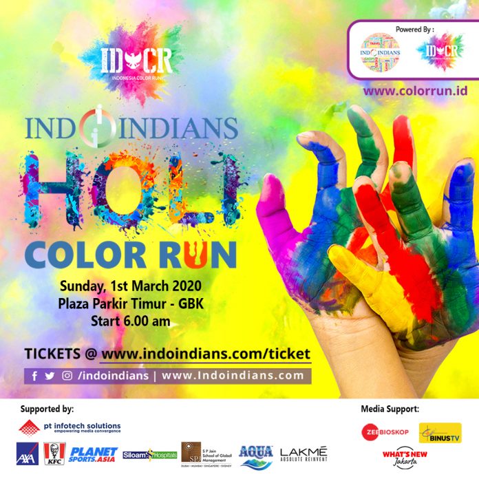 Indoindians Holi Color Run 2020 Ticket Poster