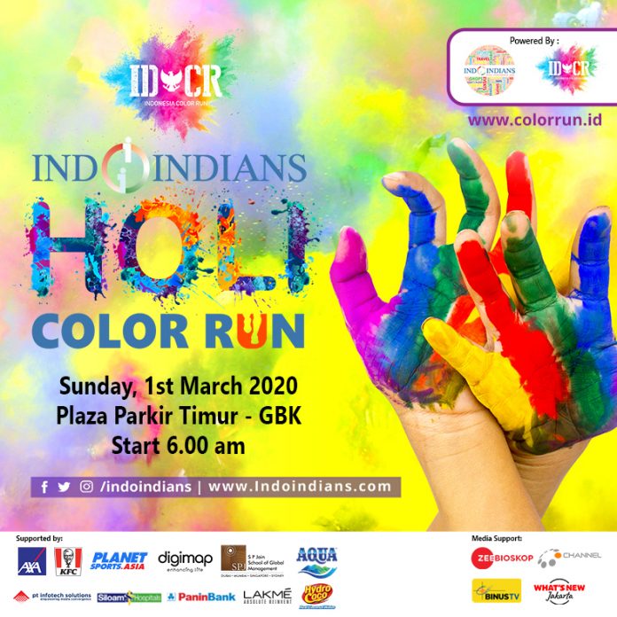 k fun IDCR Indoindians Holi Color Run on sunday, 1st March 2020, at GBK Senayan