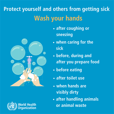 Washing hands to stay safe