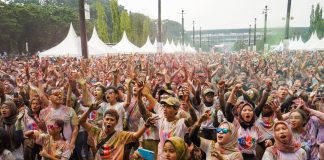Happy Participants at Indoindians Holi Color Run 2020