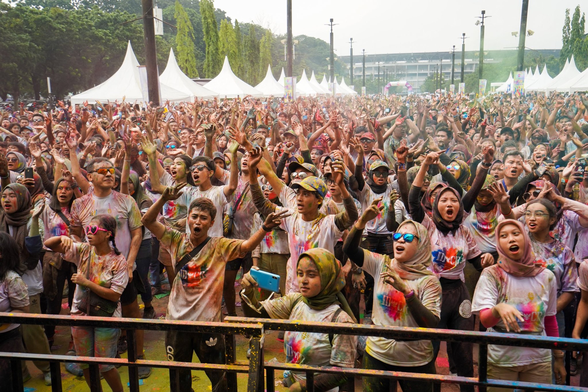 Happy Participants at Indoindians Holi Color Run 2020