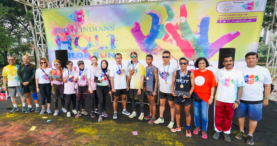 Top 10 finishers at the 5K Indoindians Holi Color Run 2020