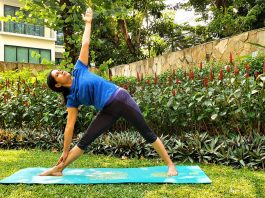 Indoindians Yoga Challenge Day 1 - Extending Triangle Pose