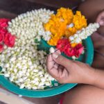 making flower garland