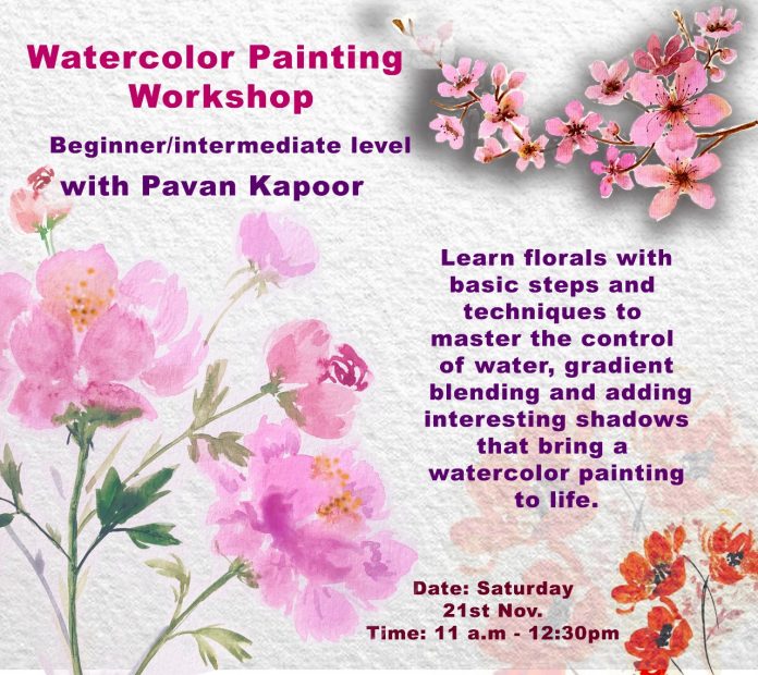 Indoindians Online Event Watercolor Painting Workshop with Pavan Kapoor