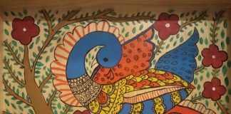 madhubani peacock by Meha Agarwal