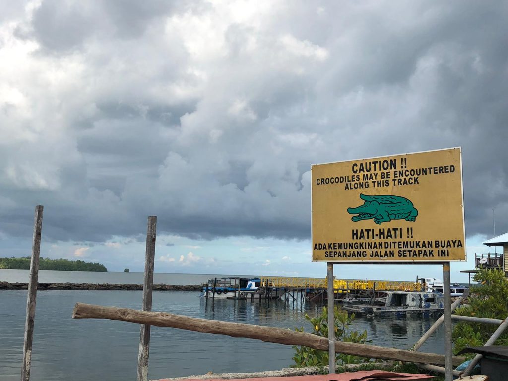 Near the Aquatic bar was this sign. Not a joke as one watchman was eaten by a crocodile 